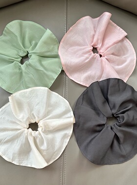 韩系简约气质天丝30cm大发圈大肠圈裙摆扎马尾丸子头发绳发饰头花