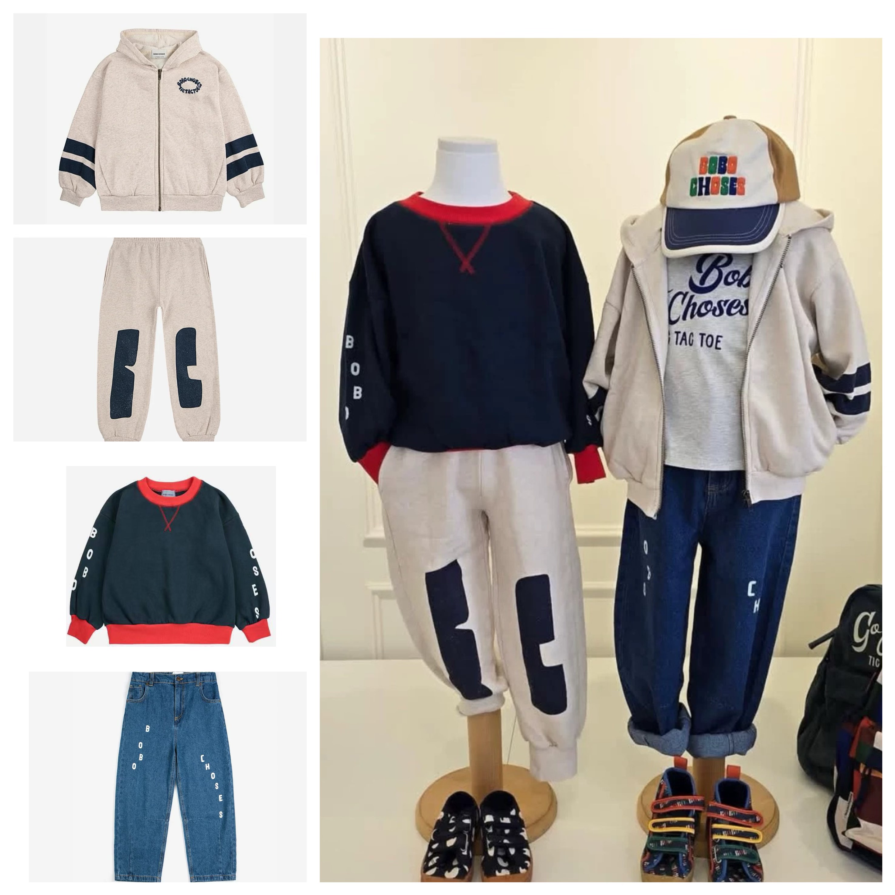 ins风儿童套装男女童宝宝春秋款连帽拉链外套卫衣卫裤运动两件套