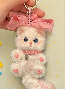 扭扭棒成品小猫可爱毛绒材料手工自制成品玩具送女生礼物包包挂件