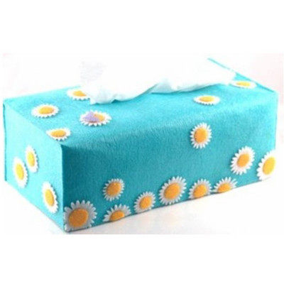 29包邮 鑫晴免裁剪不织布纸巾盒抽纸盒手工diy布艺材料包春天蓝绿