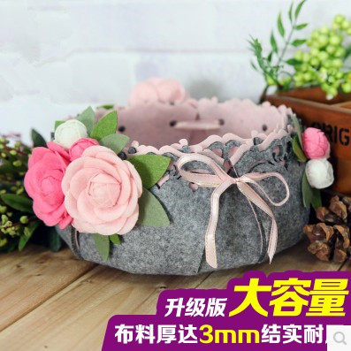 美悦包邮免裁剪花篮收纳篮置物盒香远山不织布手工布艺diy材料包