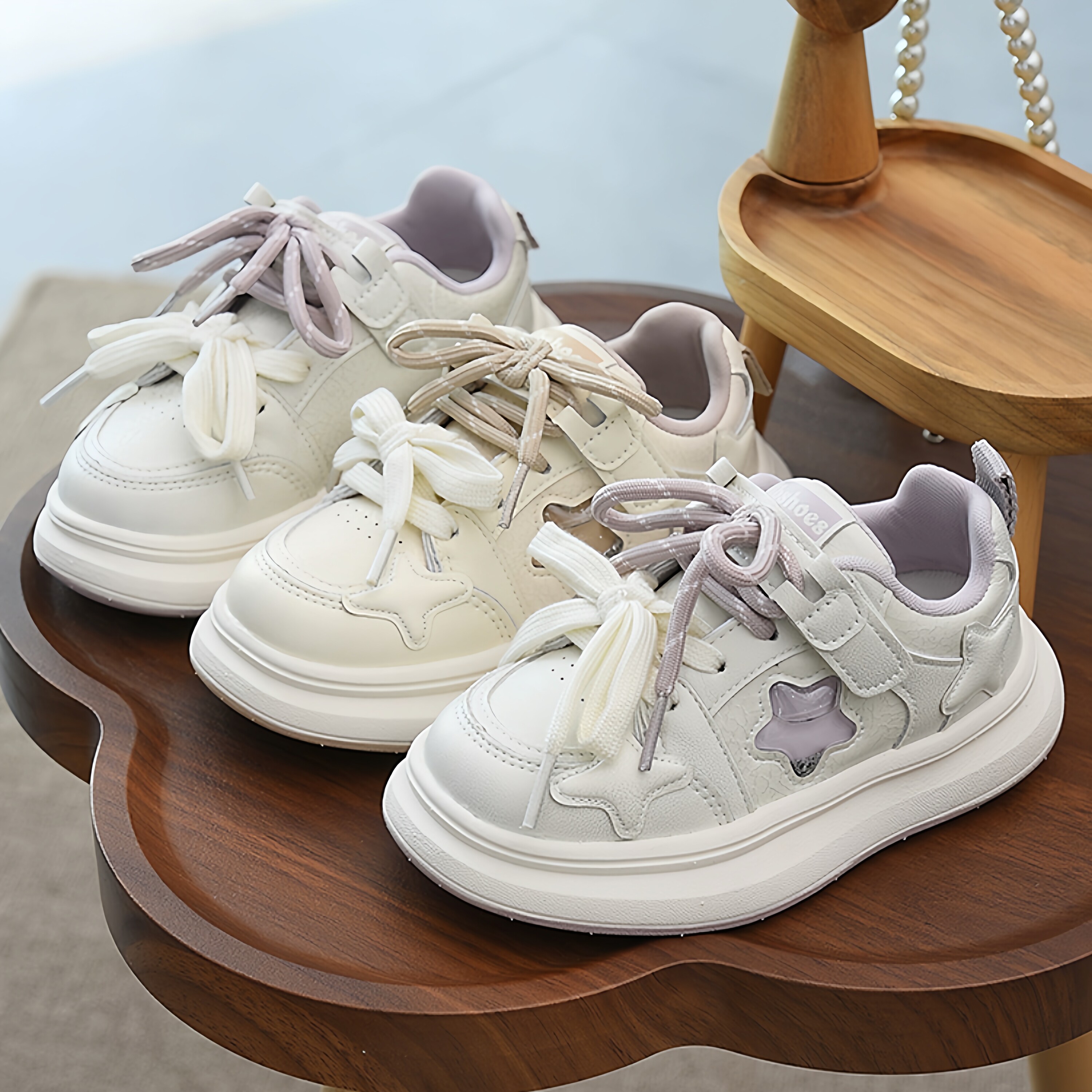 蜡比小星童鞋2025秋季新款小白鞋男童女童超轻软底儿童宽圆头板鞋