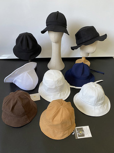 外贸余货春夏纯棉短檐盆帽防晒遮阳渔夫帽休闲百搭轻薄透气帽子女