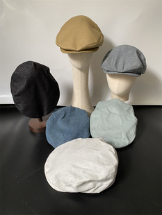 外贸货品鸭舌帽方脸型适合的帽子男英伦复古个性帽檐暗扣前进帽女