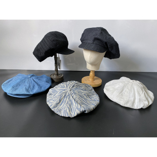 外贸出口库存清仓春秋八角帽帽画家帽贝雷帽超大云朵贝蕾帽