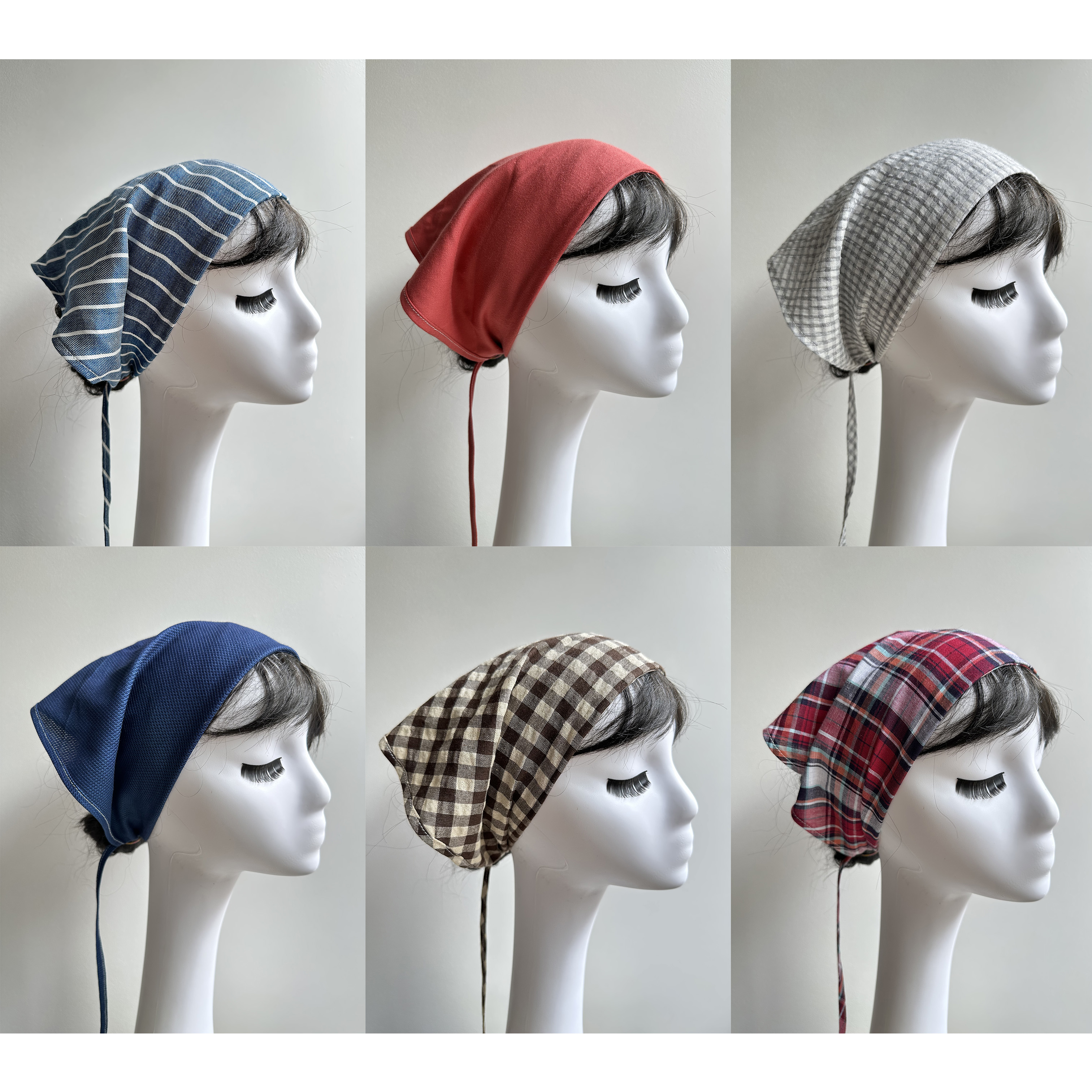 三角头巾小清新田园风防晒头巾甜美发带头带发饰小领巾时尚头巾帽