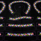 配件布依族diy花边条 款 民族风特色刺绣壮族托肩服装 白色2023新品