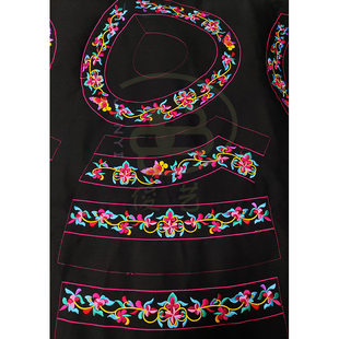 2022少数民族风格刺绣布依族绣花围腰花DIY上衣单边新款绣花边