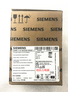 西门子3VM1112-3ED32-0AA0塑壳配电保护断路器3VM11123ED320AA0