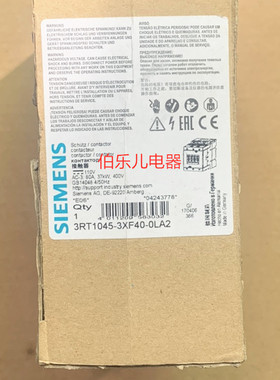 原装正品 3RT1045-3KF44-0LA0 西门子接触器 3RT1045-3XF40-0LA2
