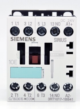 原装正品 西门子 接触器 3RT1017-1BB41 24VDC 直流N0常开