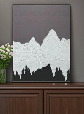 手绘抽象浮雕餐馆装饰挂画搭配客厅玄关立体办公室现代艺术油画