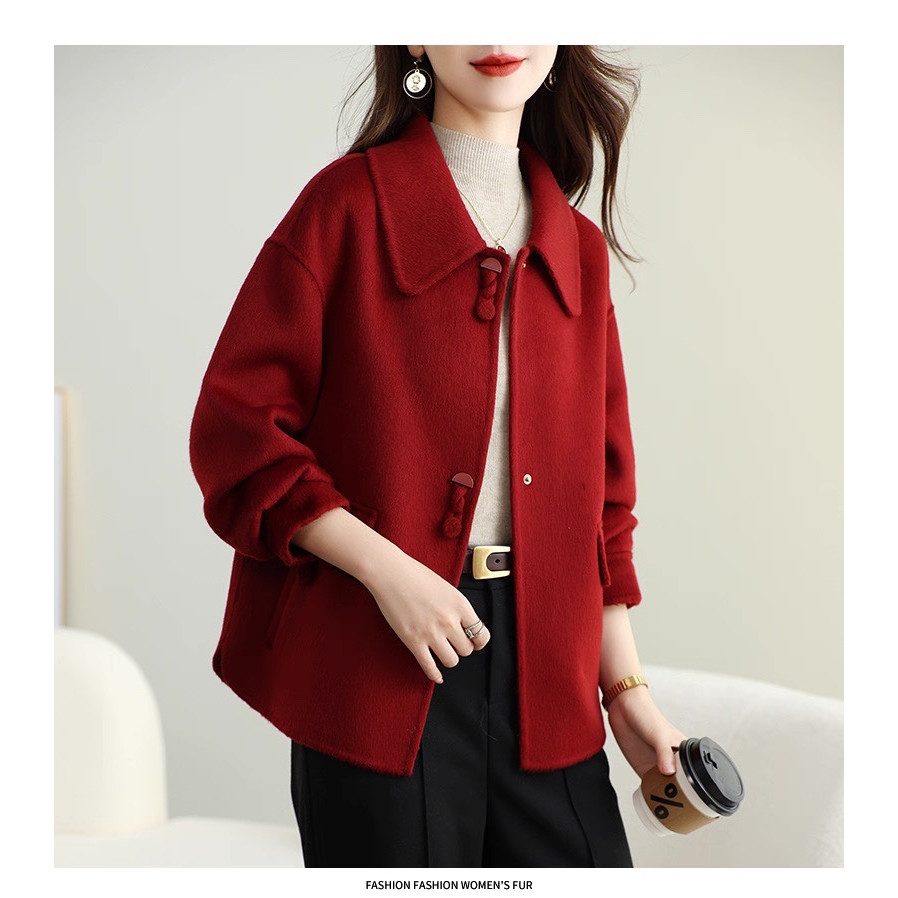 双面呢羊毛大衣女秋冬新款