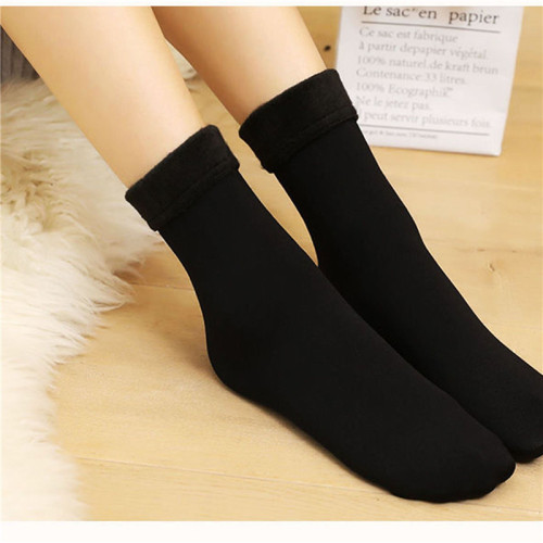 Winter Plush thickened snow socks female lovers floor socks leisure home socks warm solid color cotton socks