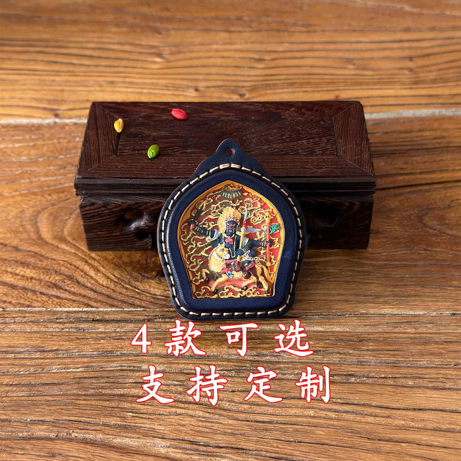 吉祥天母西藏手绘擦擦吊坠项链