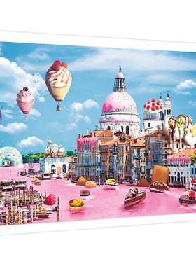 Trefl进口拼图1000片威尼斯甜品 成年减压益智玩具礼品10598