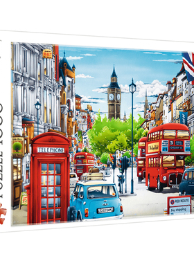 Trefl进口拼图1000片 伦敦街道 成年减压益智玩具礼品 10557