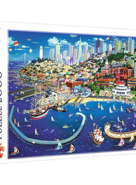 Trefl进口拼图2000片旧金山海湾 成年减压益智玩具礼品27107