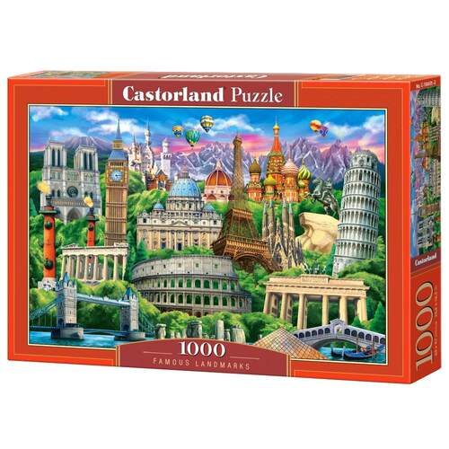 新品现货Castorland巧思进口拼图1000片 知名地标104901