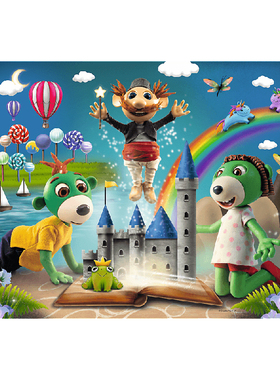 Trefl进口儿童拼图100片益智玩具卡通动漫 童话的夜晚16412