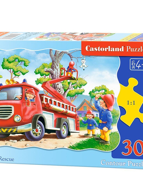 Castorland巧思 波兰进口儿童拼图30片小猫救援系列男孩女孩玩具