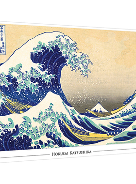 Trefl进口拼图1000片神奈川冲浪里大浪巨浪油画成年减压益智玩具