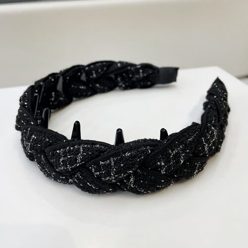 法式小香风麻花编织发箍韩国