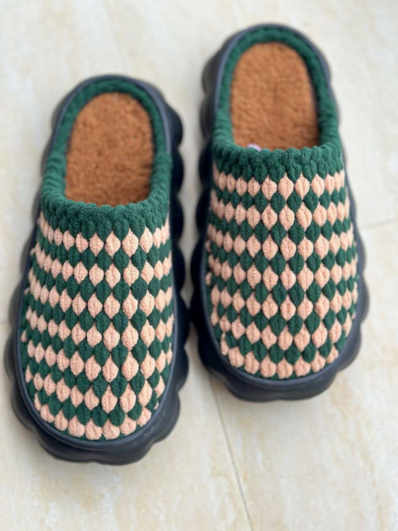 毛线手工编织成品鞋编织定制拖鞋男女秋冬保暖防滑婚假陪嫁棉鞋,居家布艺,居家棉拖/棉鞋,淘宝优惠券,粉丝福利购,淘宝优惠卷