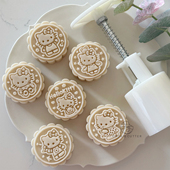 50g花型KT猫绿豆糕模具 蝴蝶结小猫压模 卡通猫咪中秋节月饼模具