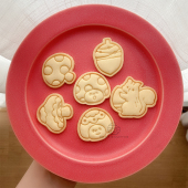 小蘑菇松果松鼠可爱卡通家用立体烘焙曲奇饼干模 卡通日式 特价 新款