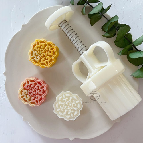 中秋节中式四棱花迷你月饼模具