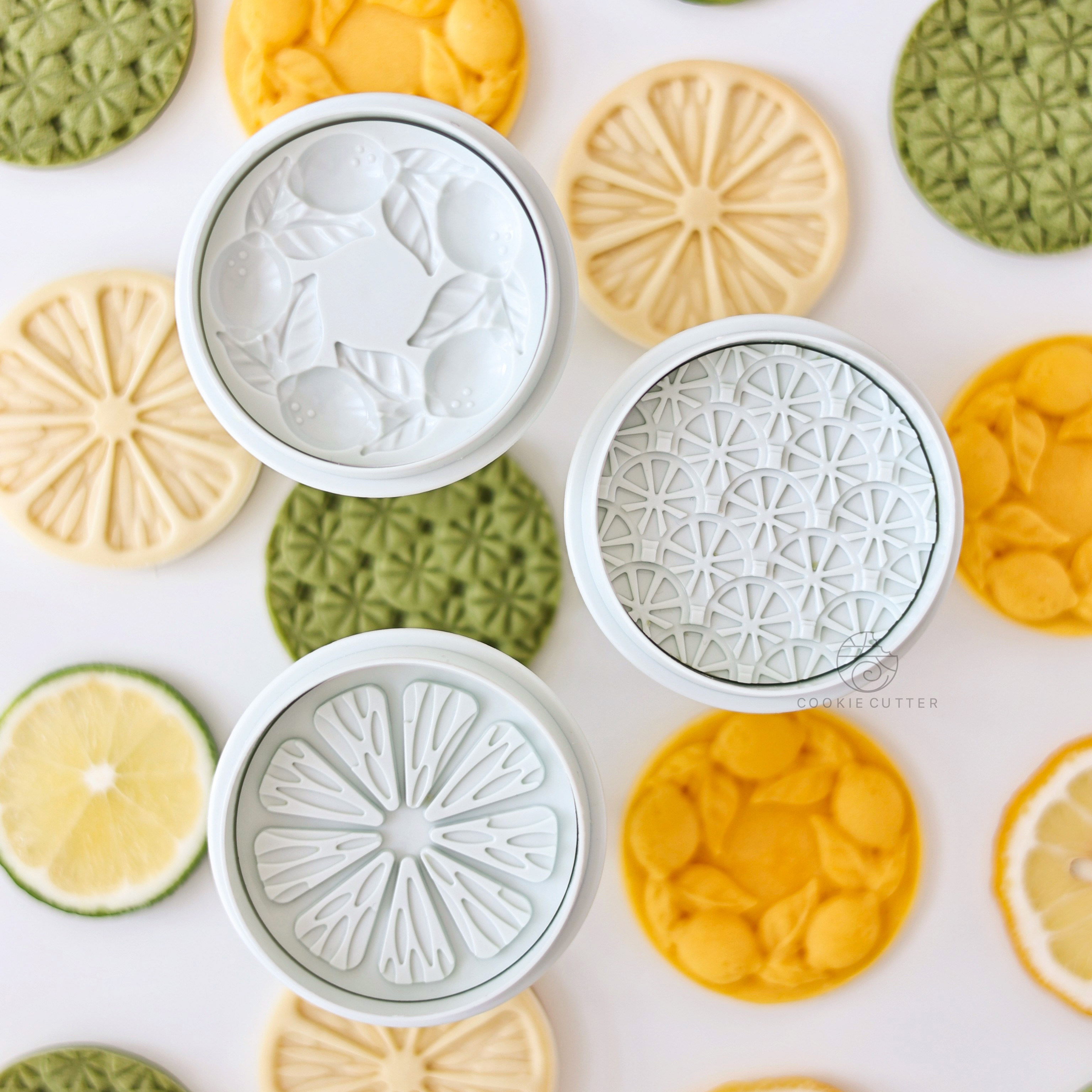 日式小清新柠檬立体饼干模具加高水果馒头饼皮印花烘焙工具手压模