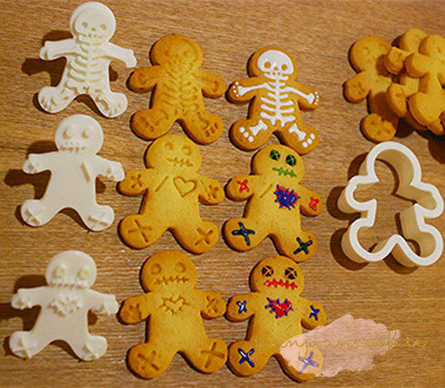 万圣节饼干模具 骷髅系列饼干模具糖霜翻糖切模烘焙工具