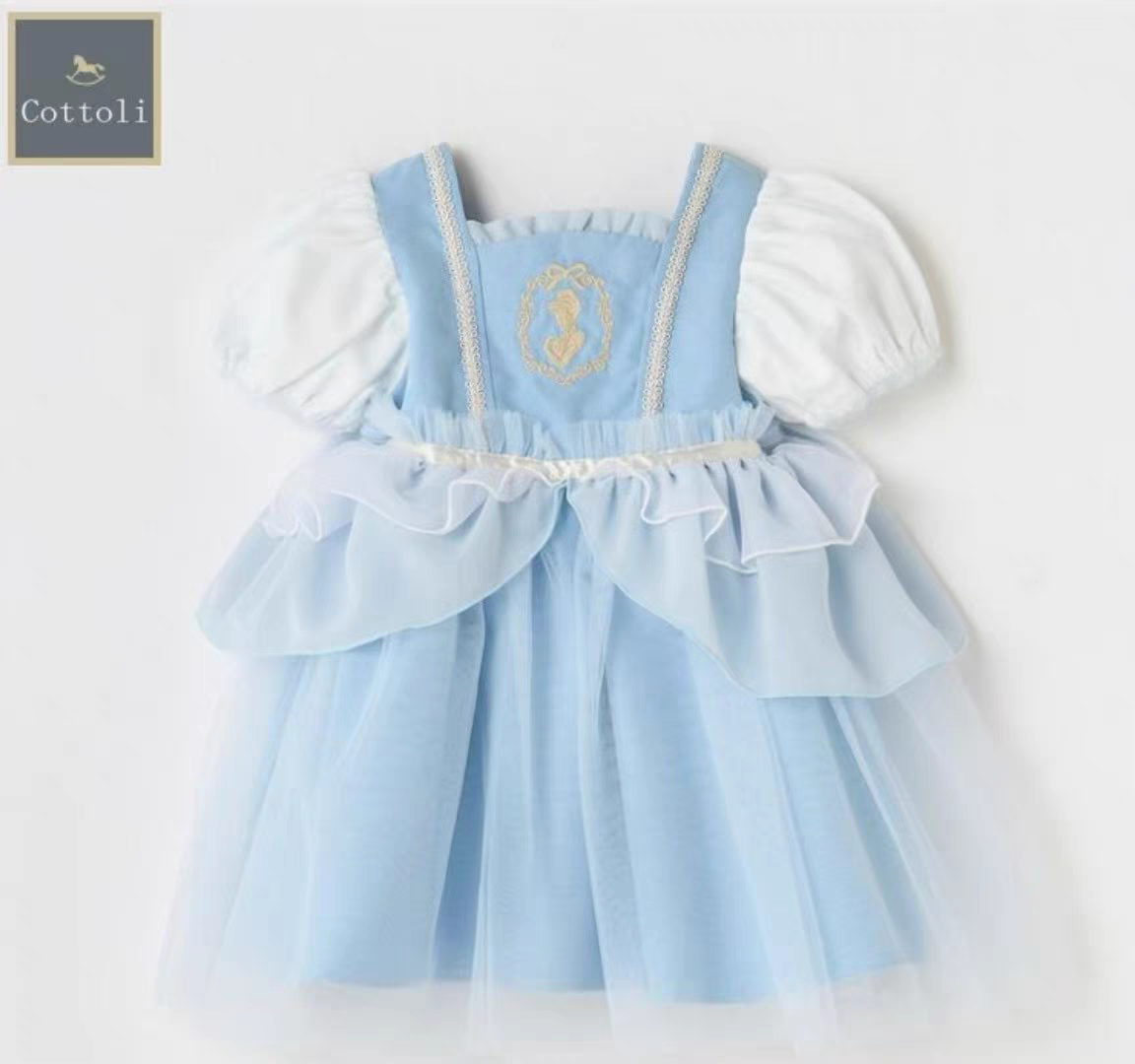 2025日单*cottoli小木马童装迪士尼公主裙仙女纱裙生日礼裙套装