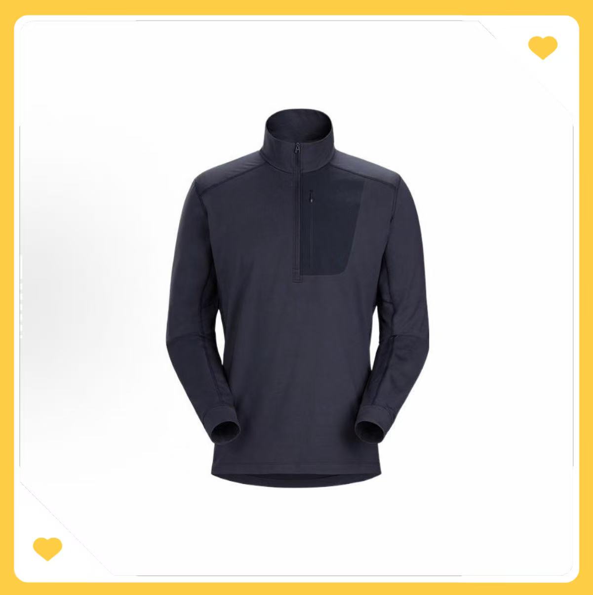 【户外系列】半拉链打底衫Rho LT薄款薄绒半拉链男士微粒绒长袖