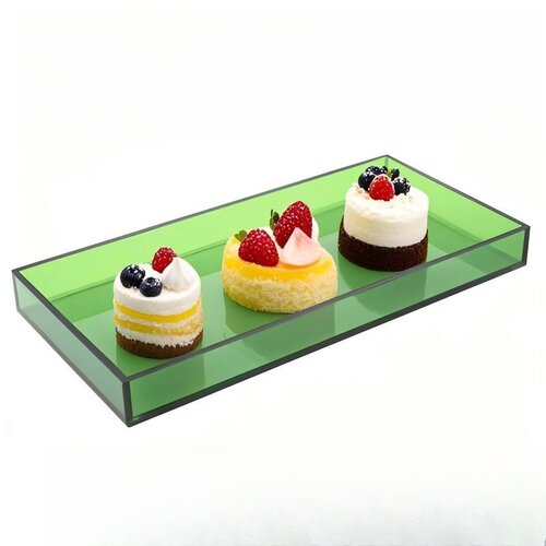 家居实用置物亚克力彩色托盘爆款