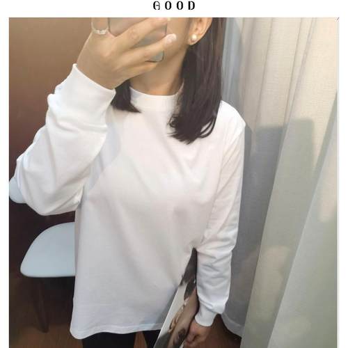 超实用百搭毛衣/卫衣内搭！可单穿 男女同款宽松大件版纯棉长袖t