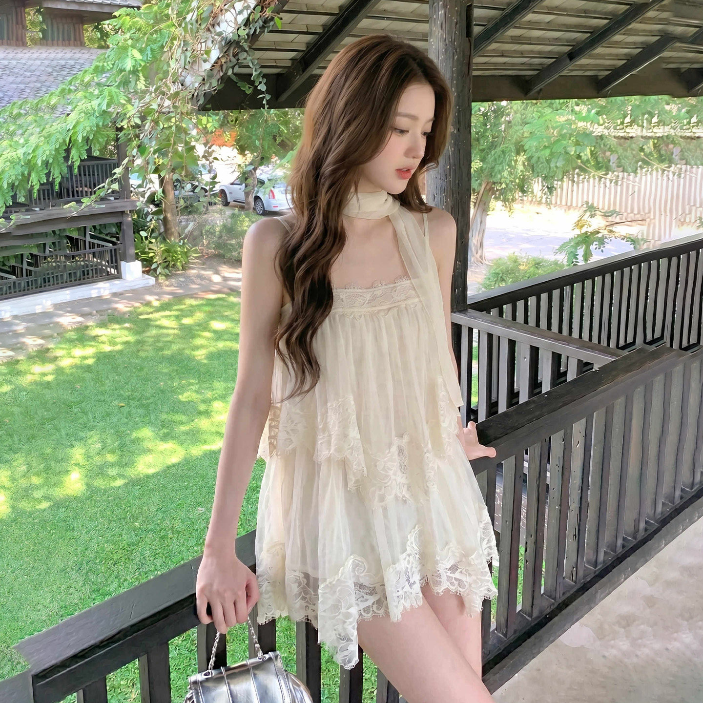 超好看温柔蕾丝花边吊带背心女2背心吊带