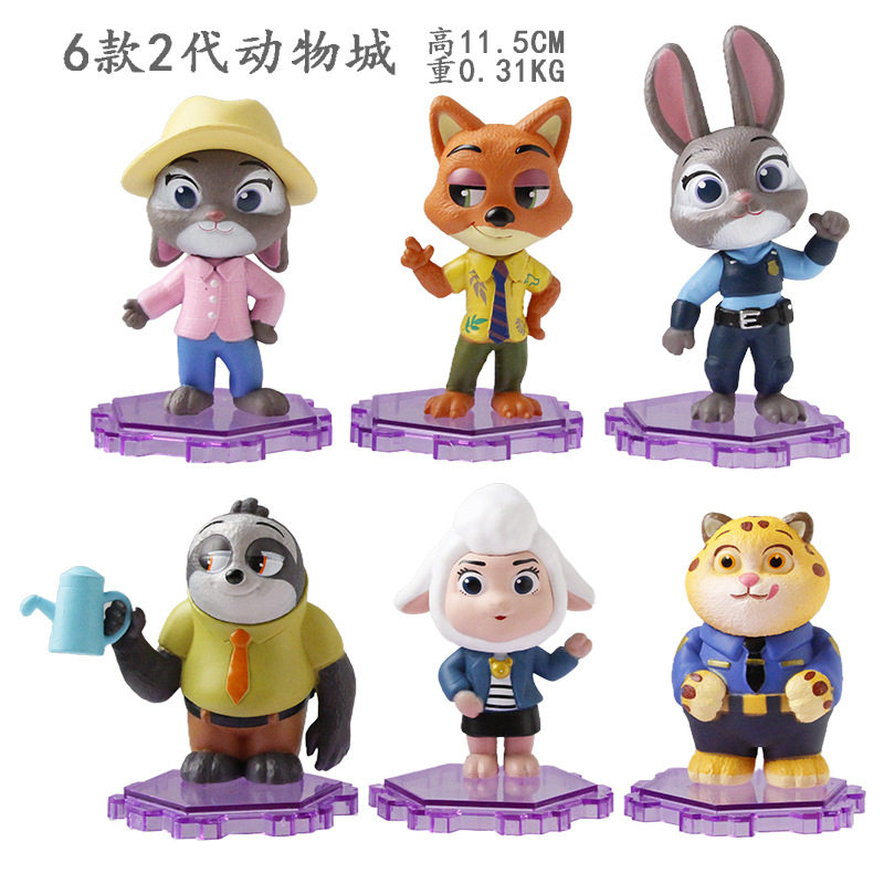 疯狂动物城2手办动漫摆件朱迪尼克卡通儿童玩具公仔玩偶生日礼物
