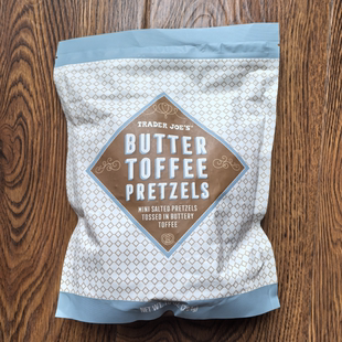 速发 网红美国Trader joes缺德舅太妃糖黄油椒盐脆饼零食饼284克