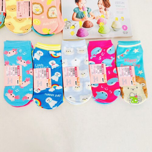 库洛米卡通浅口猫狗成人短筒袜子