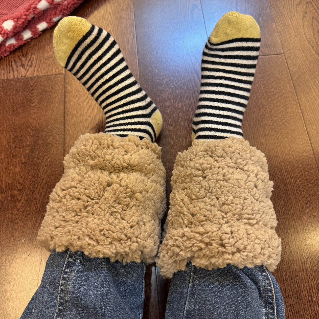 羊羔毛绒冬季保暖发热腿套老寒腿挡风多功能家居电瓶车睡眠袜套,运动包/户外包/配件,腿套,淘宝优惠券,粉丝福利购,淘宝优惠卷