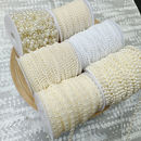 4MM珍珠白色连线珠链太阳花珠链3 DIY手工发夹材料配件 8mm满天星