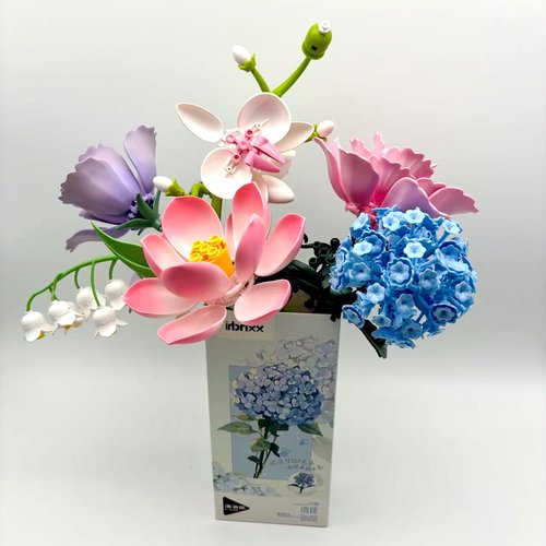 永生花手工积木花单支拼搭花束