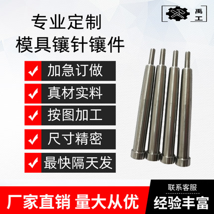 镶针顶针定制精密SKD模具型芯镶件非标医疗芯子圆件加工配件订做
