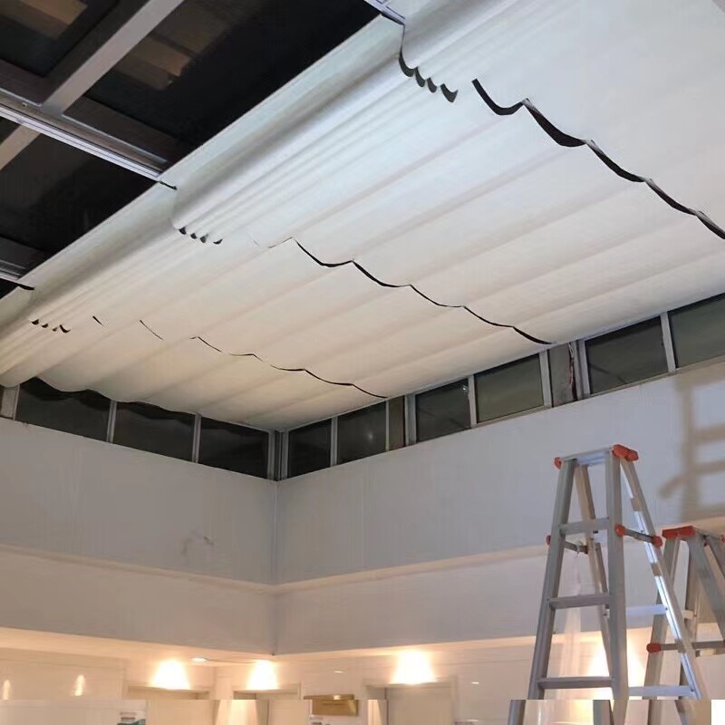 阳光房玻璃帘天棚帘遮阳隔热防晒蜂巢帘定制安装