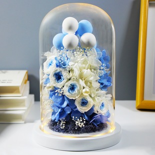 告白气球玫瑰永生花高级感摆件干花真花礼盒520情人节创意生日礼