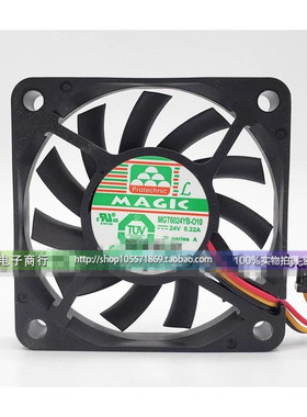 原装MAGIC MGT6024YB-O10 6010 24V 0.22A 6CM双滚珠耐用散热风扇