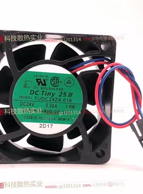 现货原装伺服 TUDC24Z4-019 DC 24V 0.08A 1.8W 6cm 变频器风扇