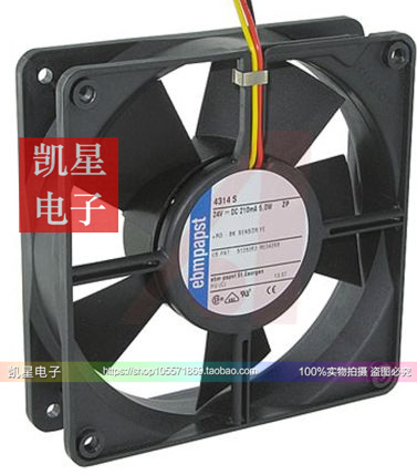 原装EBMPAPST TYP 4314S 12032 24V 5W 3线 双滚珠变频器散热风扇